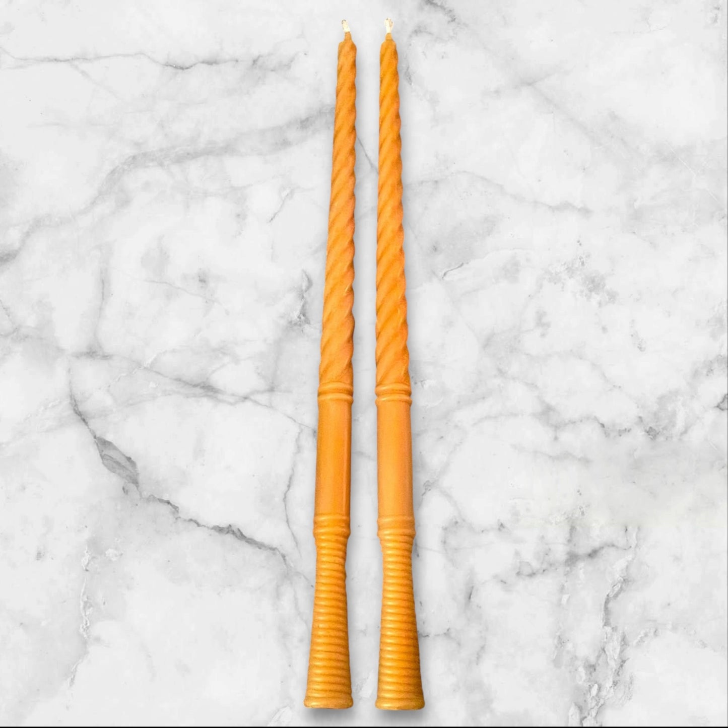 Traditional Golden Wedding Candles - Set of 2