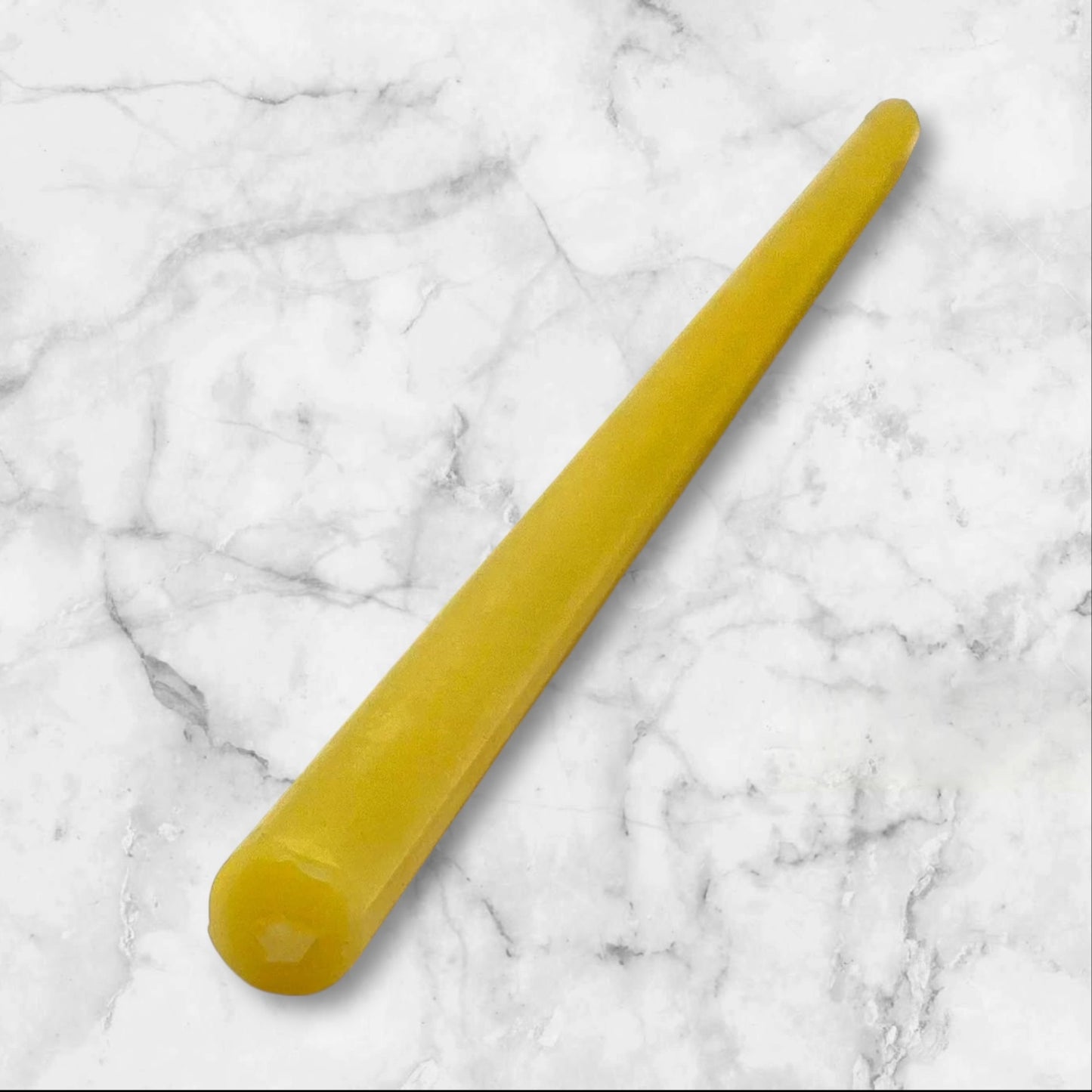 Single Golden Beeswax Taper — Thin 10 inch
