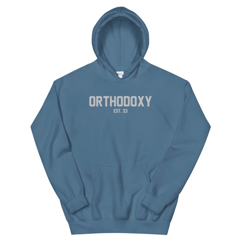 Hoodie Sweatshirt Orthodoxy Uni-Sex Blue